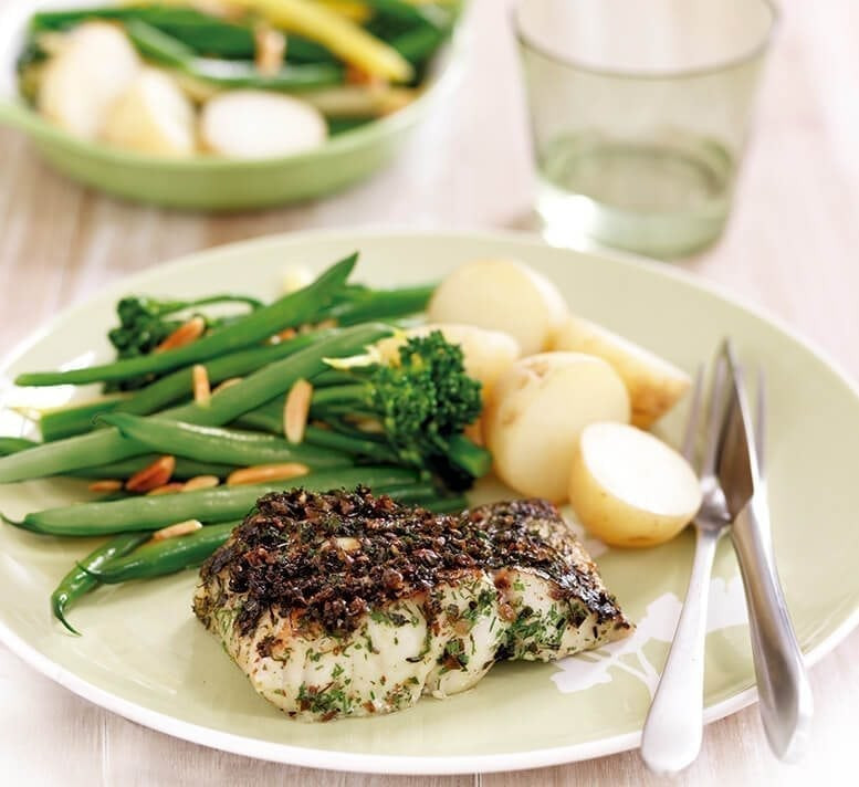 Healthy Grilled Fish Recipes
 Herb crusted fish with new potatoes Healthy Food Guide