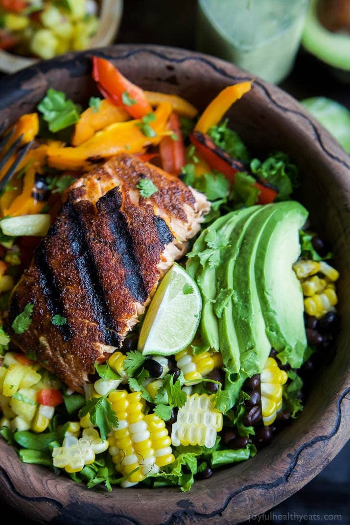 Healthy Grilled Salmon Salad Recipe
 Blackened Grilled Salmon Salad with Pineapple Salsa