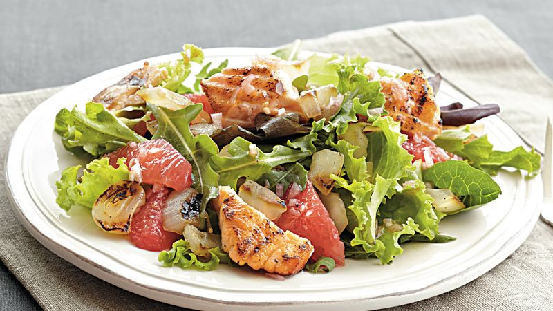 Healthy Grilled Salmon Salad Recipe
 Grilled Salmon and Grapefruit Salad recipe from Betty Crocker