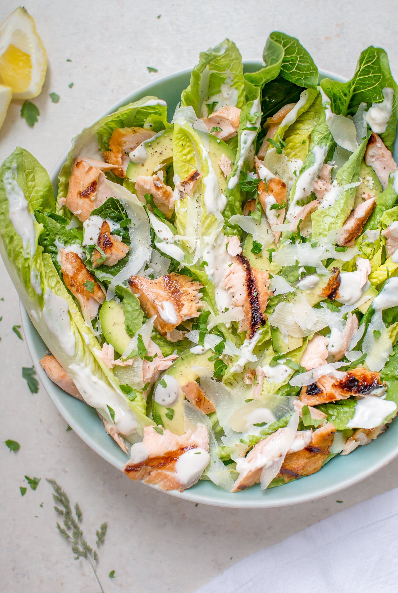 Healthy Grilled Salmon Salad Recipe
 Healthy Grilled Salmon Caesar Salad • Salt & Lavender