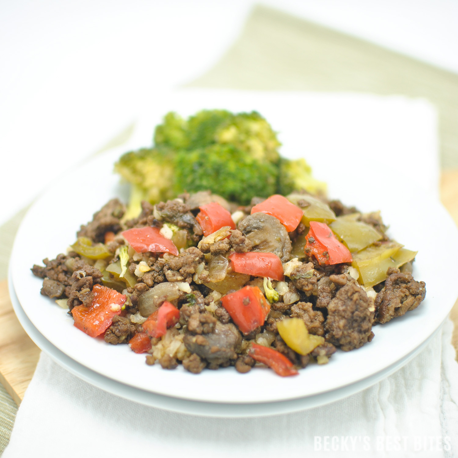 Healthy Ground Beef Skillet Recipes
 Bell Pepper Mushroom and Ground Beef Skillet Recipe Becky