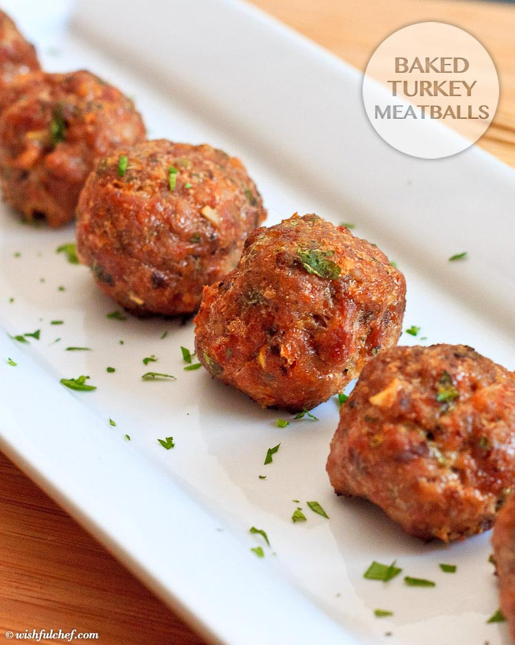 Healthy Ground Turkey Meatballs
 Baked Turkey Meatballs Wishful Chef