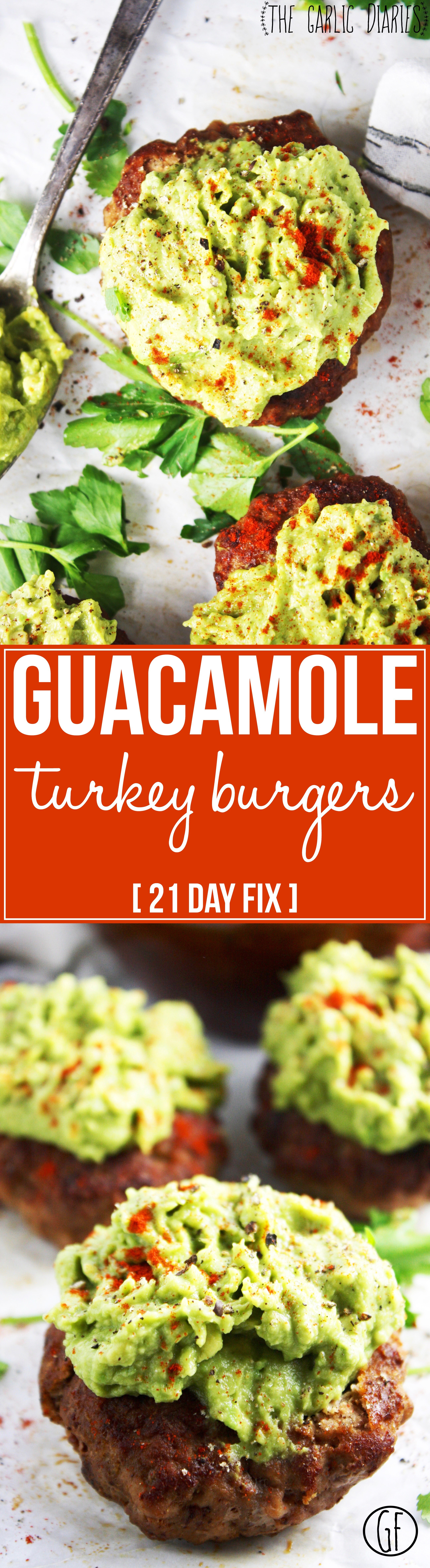 Healthy Guacamole Meals
 Guacamole Turkey Burgers [21 Day Fix]