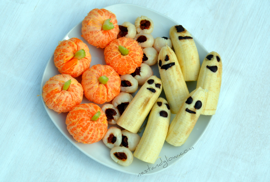 Healthy Halloween Snacks
 Healthy Halloween Treats Lychee Eyeballs Banana Ghosts