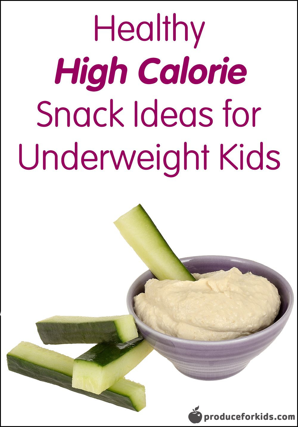 Healthy High Carb Snacks
 Healthy High Calorie Snack Ideas for Underweight Kids