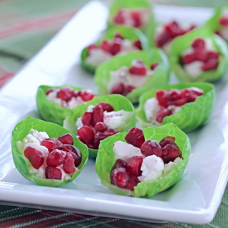 Healthy Holiday Snacks
 Healthy Holiday Appetizers Goat Cheese Brussels Sprouts Bites