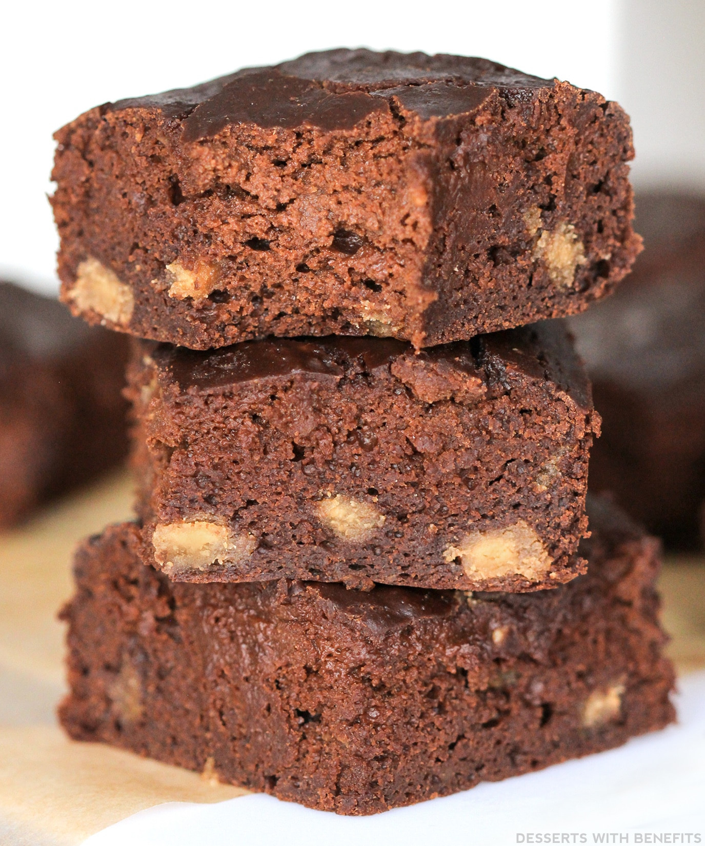 Healthy Homemade Brownies
 Desserts With Benefits Healthy Peanut Butter Brownies with