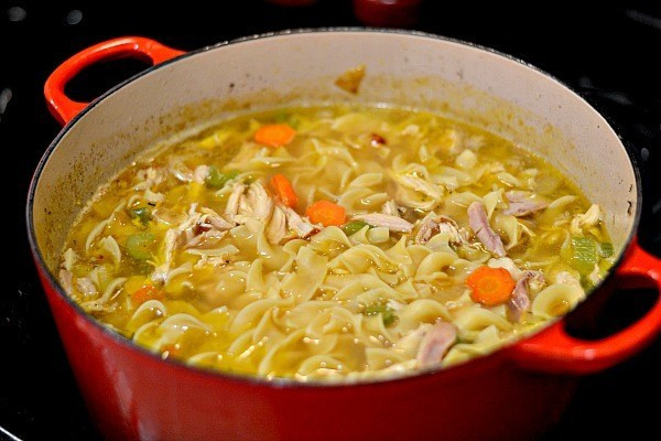 Healthy Homemade Chicken Noodle Soup
 Made from Scratch Homemade Chicken Noodle Soup with Turmeric