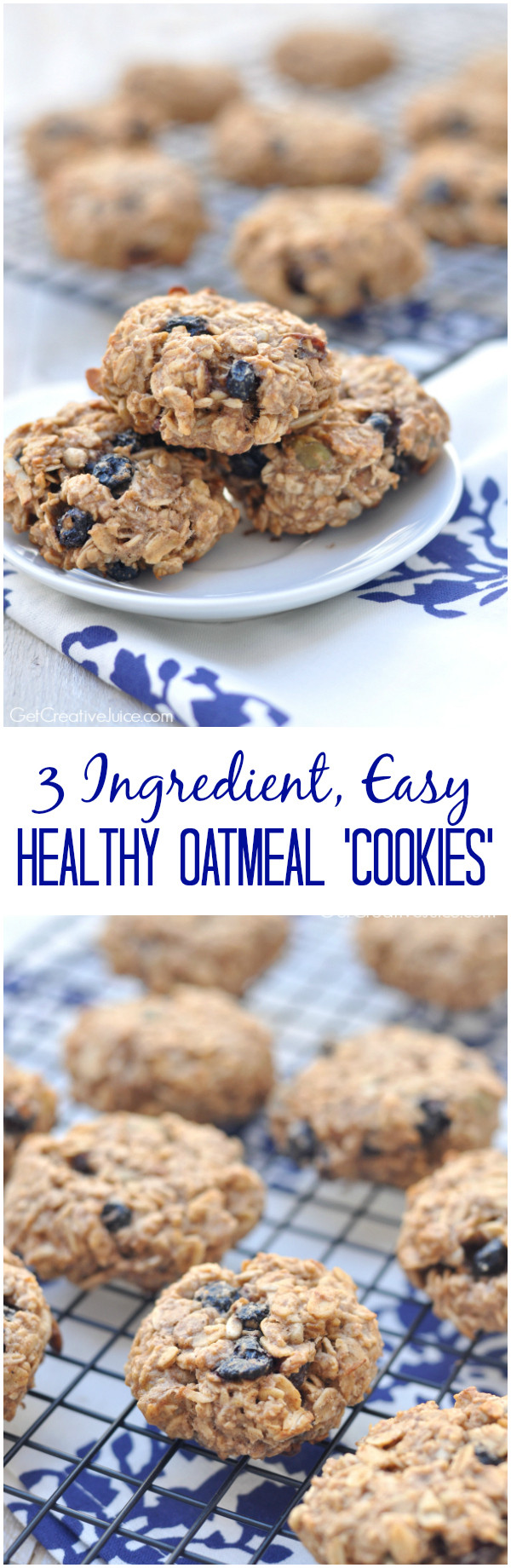 Healthy Homemade Oatmeal Cookies
 Easy 3 Ingre nt Healthy Oatmeal Cookies Creative Juice