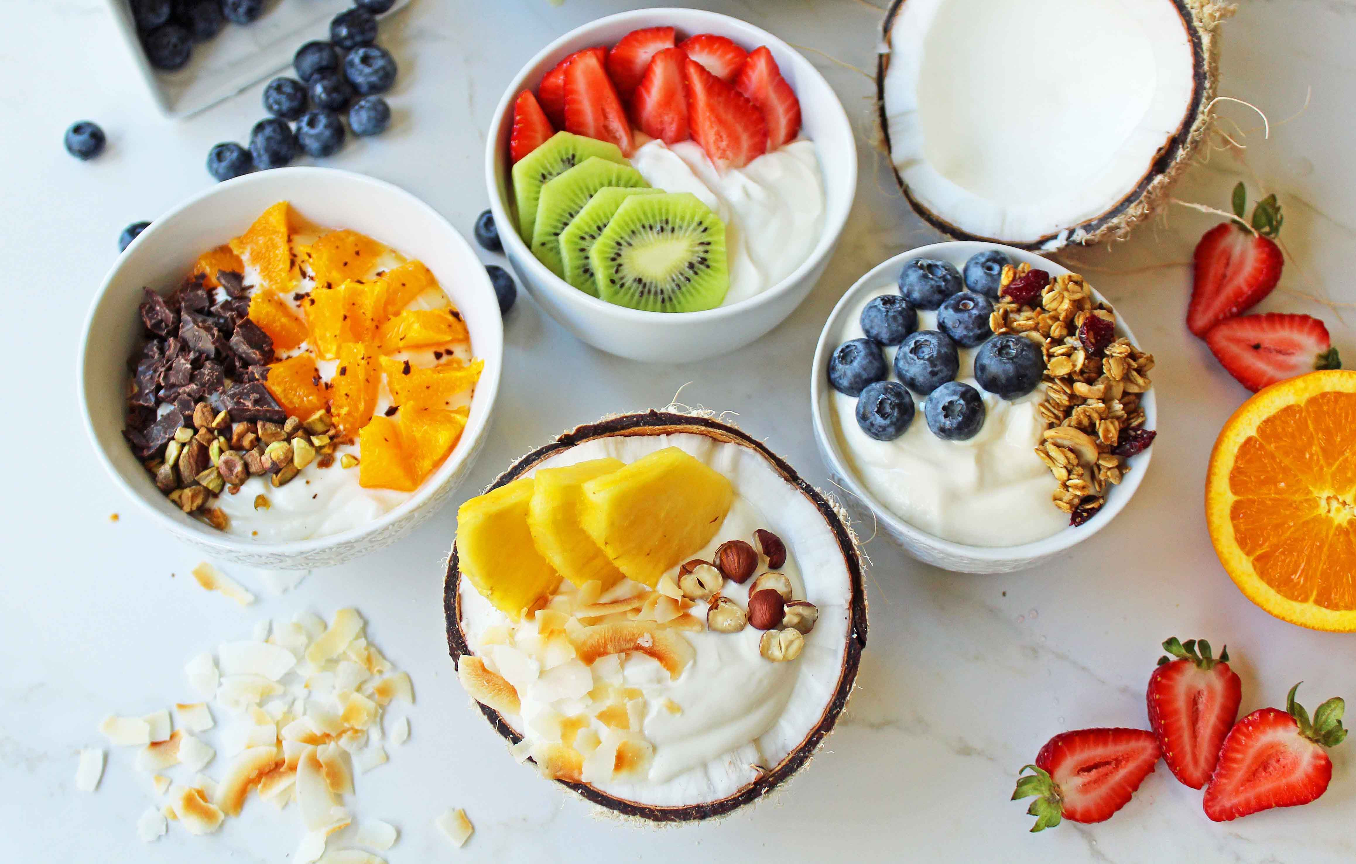 Healthy Hot Breakfast
 Greek Yogurt Breakfast Bowls with Toppings – Modern Honey