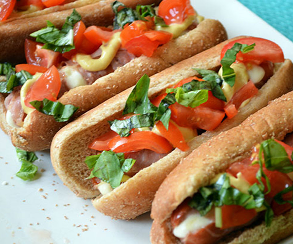 Healthy Hot Dogs
 Prosciutto wrapped turkey dogs