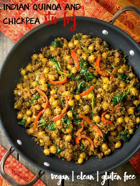 Healthy Indian Food Recipes Vegetarian
 Indian Quinoa and Chickpea Stir Fry