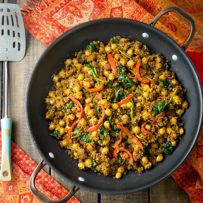 Healthy Indian Recipes
 Indian Quinoa and Chickpea Stir Fry