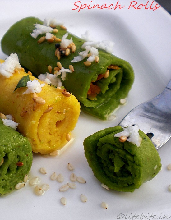 Healthy Indian Snacks
 Khandvi Healthy steamed chickpea flour snack