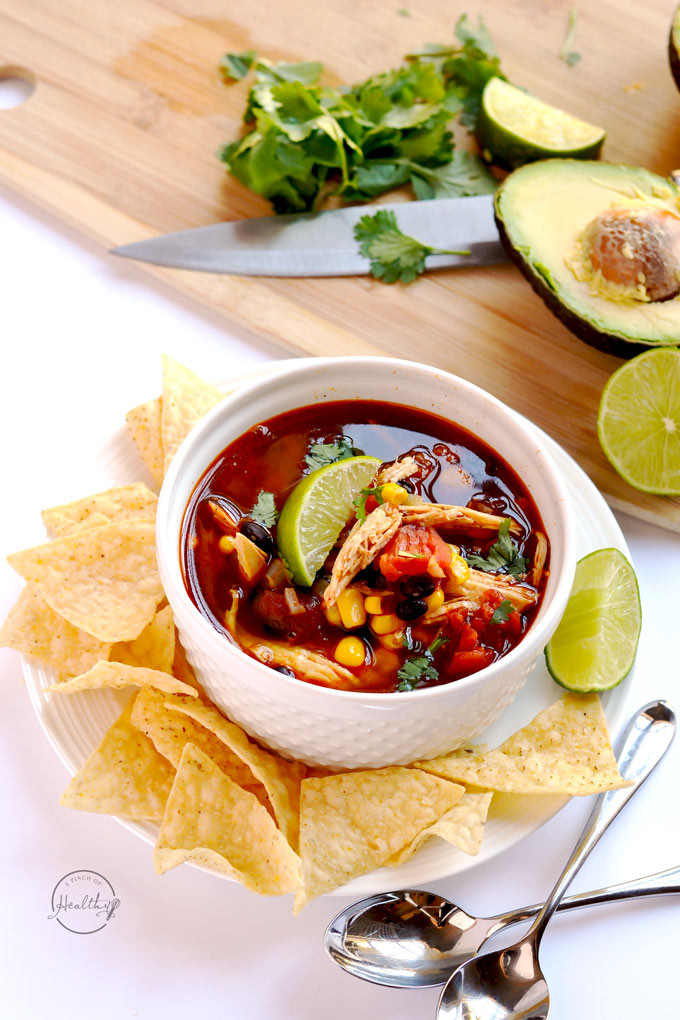 Healthy Instant Pot Recipes Chicken
 Instant Pot Chicken Tortilla Soup A Pinch of Healthy