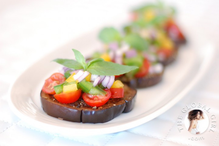 Healthy Italian Appetizers
 Raw Italian Eggplant Bruschetta