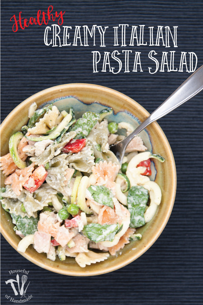 Healthy Italian Pasta Salad
 Healthy Creamy Italian Pasta Salad a Houseful of Handmade