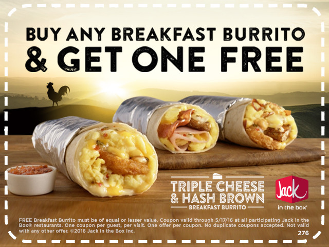 Healthy Jack In The Box Breakfast
 BOGO Jack in the Box Breakfast Burrito