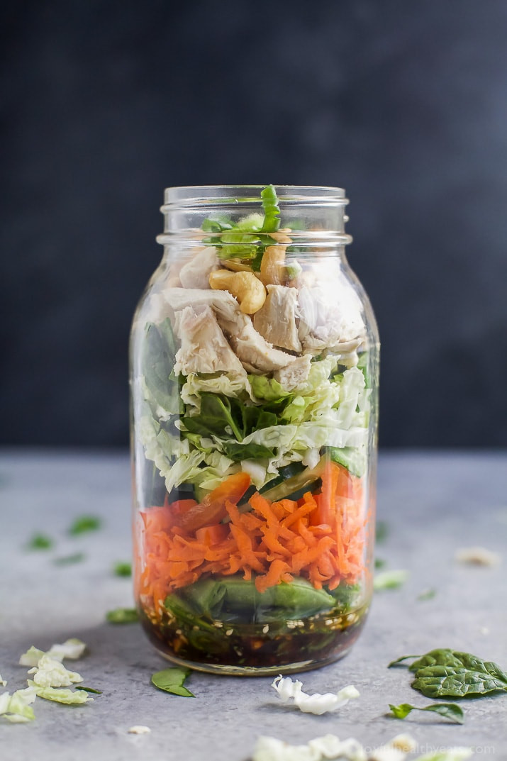 Healthy Jar Salads
 Asian Chicken Mason Jar Salad