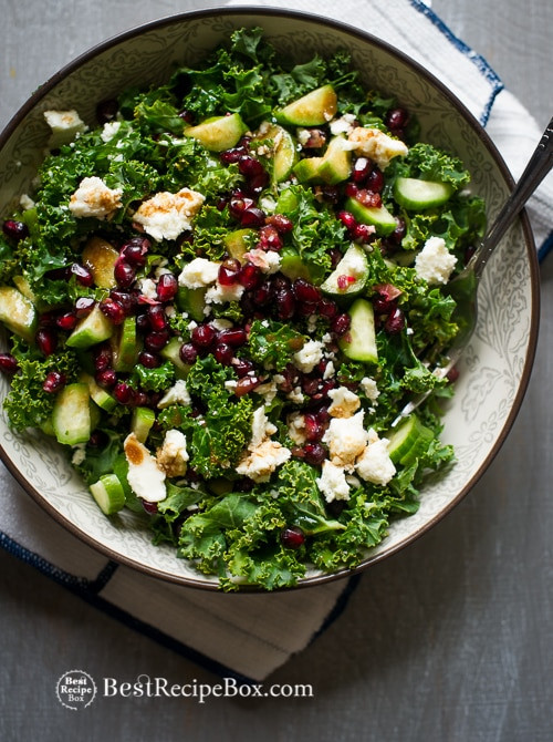 Healthy Kale Salad Recipes the Best Healthy Kale Salad Recipe W Pomegranate Seeds