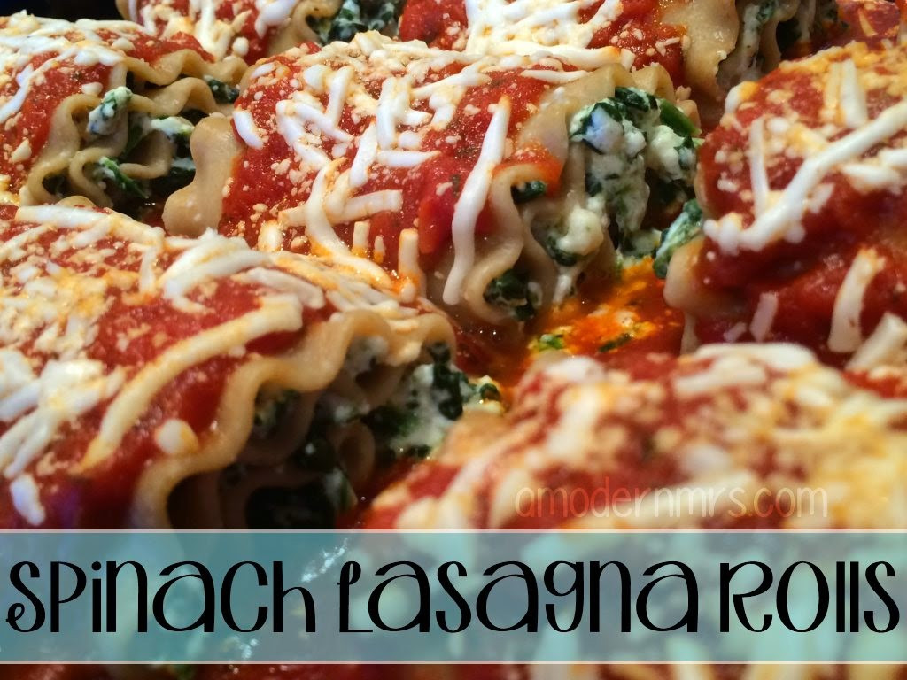 Healthy Lasagna Recipes
 Healthy Spinach Lasagna Rolls Recipe — a Modern Mrs