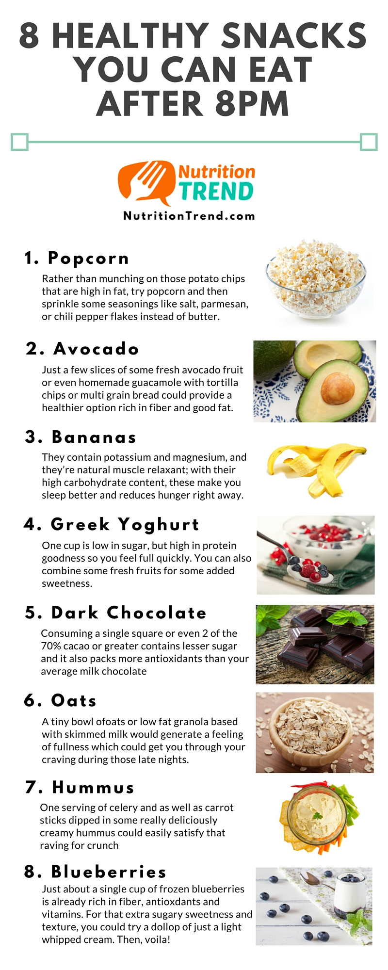 Healthy Late Night Snacks
 8 Healthy Snacks You Can Eat After 8pm Nutrition Trend