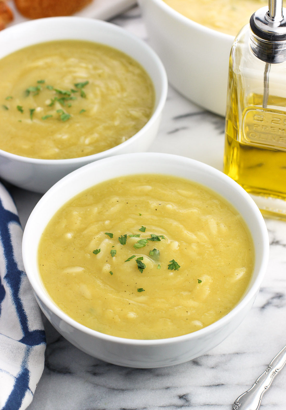 Healthy Leek And Potato Soup
 Healthy Potato Leek Soup with Orzo