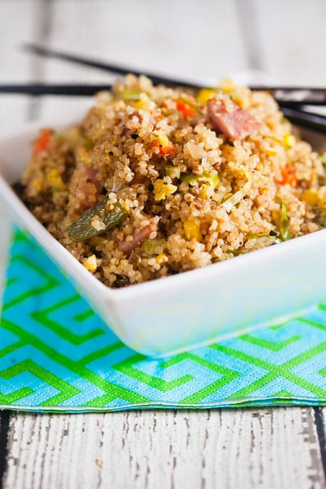 Healthy Leftover Ham Recipes
 Quinoa Fried Rice – A great way to use leftover ham