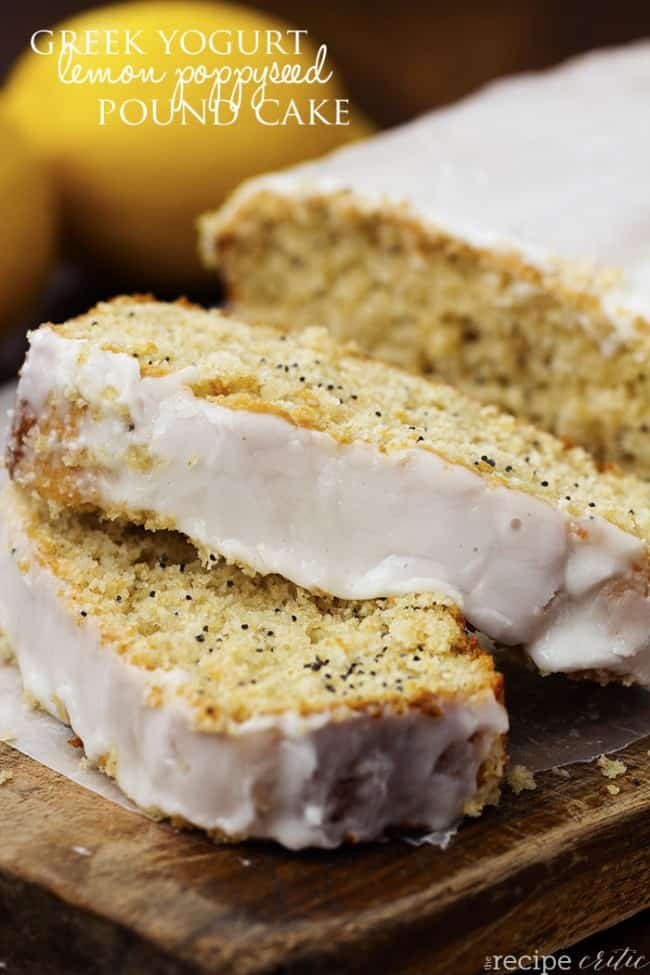 Healthy Lemon Cake
 Healthy Greek Yogurt Lemon Poppyseed Pound Cake