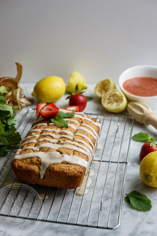 Healthy Lemon Pound Cake
 Healthy lemon rhubarb pound cake