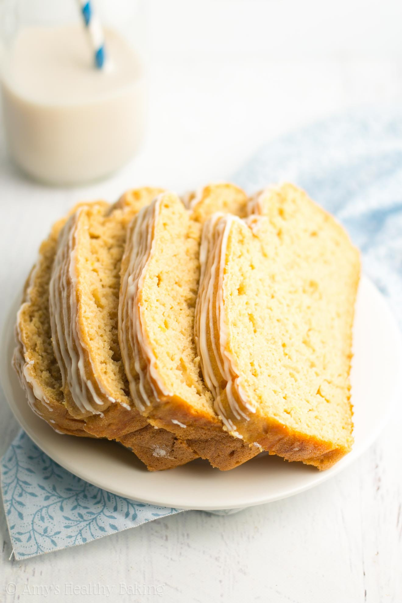 Healthy Lemon Pound Cake
 Greek Yogurt Lemon Pound Cake