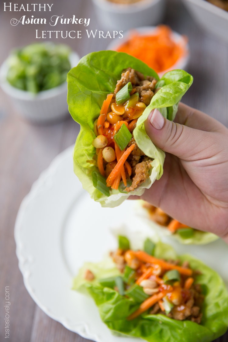 Healthy Lettuce Wraps Ground Turkey the Best Ideas for Healthy asian Turkey Lettuce Wraps — Tastes Lovely