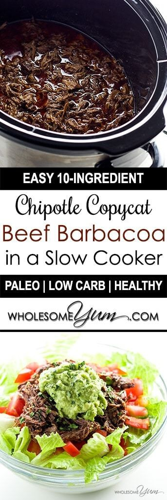 Healthy Low Carb Crockpot Recipes
 Chipotle Barbacoa Copycat Recipe in a Slow Cooker Low
