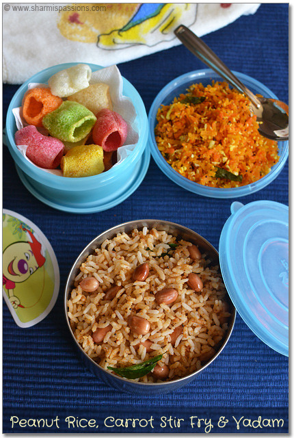 Healthy Lunch Recipes Indian
 Kids Lunch Box Recipes Idea8 Peanut Rice Carrot Stir
