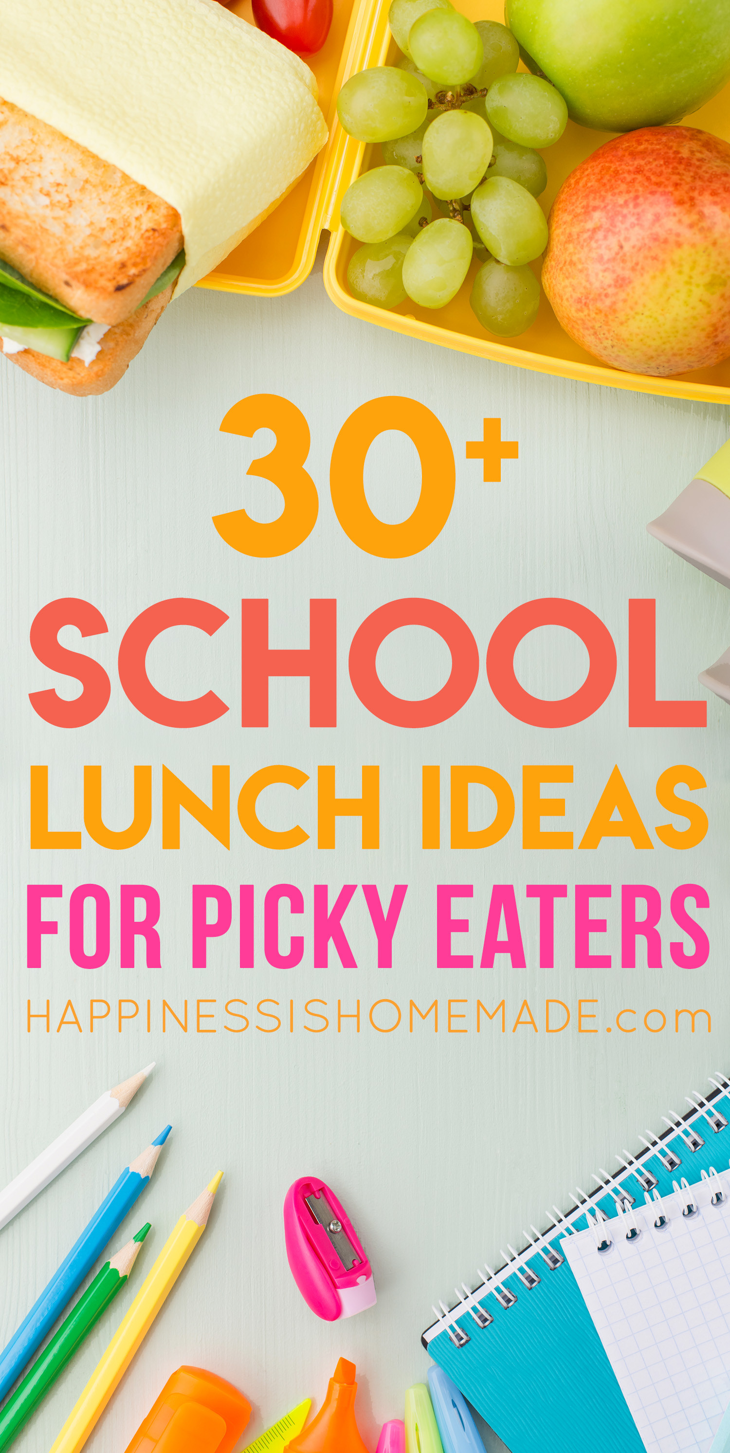 Healthy Lunches For Picky Eaters
 30 School Lunch Ideas for Picky Eaters Happiness is