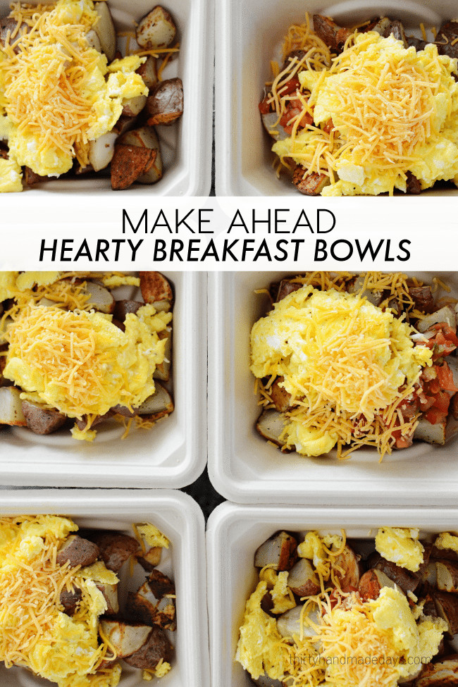 Healthy Make Ahead Breakfast Recipes
 Hearty Make Ahead Breakfast Bowls Thirty Handmade Days