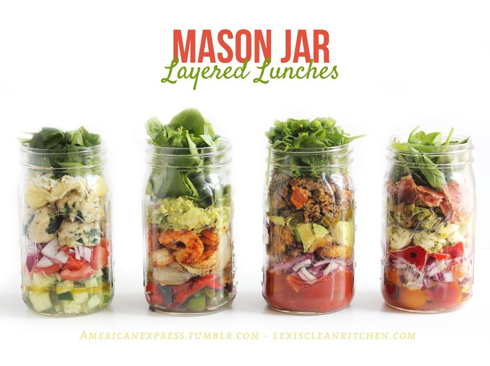 Healthy Mason Jar Lunches
 Mason Jar Layered Lunches Lexi s Clean Kitchen