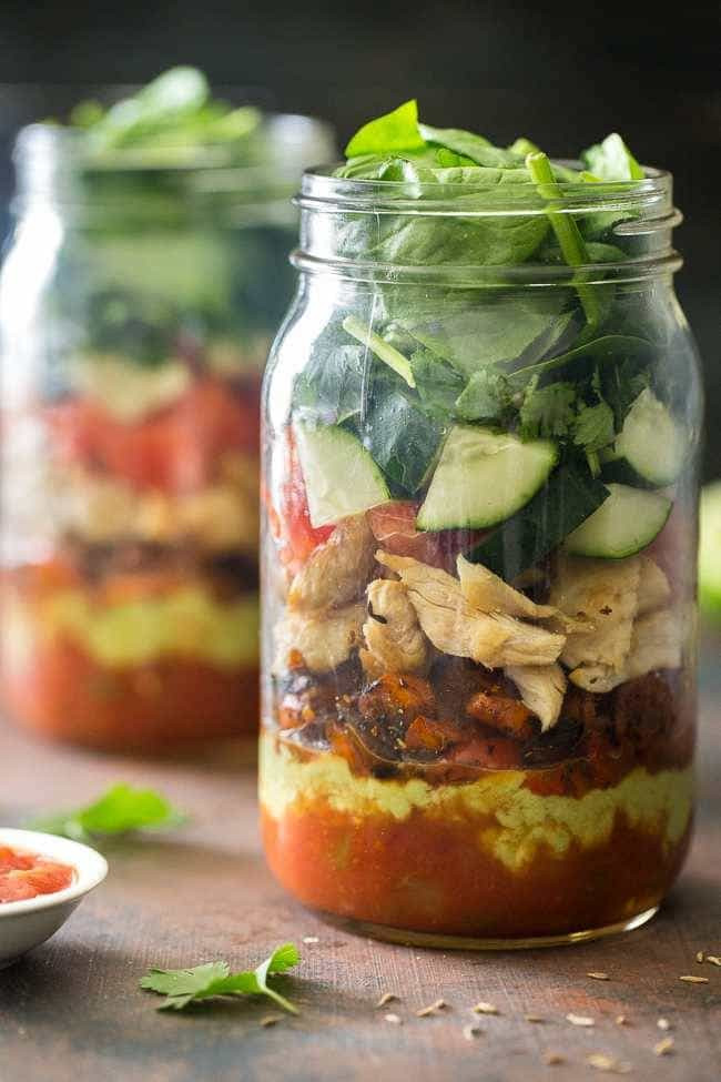 Healthy Mason Jar Salads
 Mason Jar Healthy Taco Salad Recipe