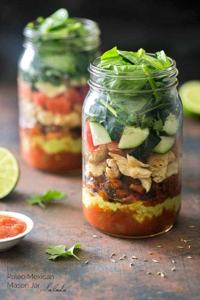 Healthy Mason Jar Salads
 Mason Jar Healthy Taco Salad Recipe