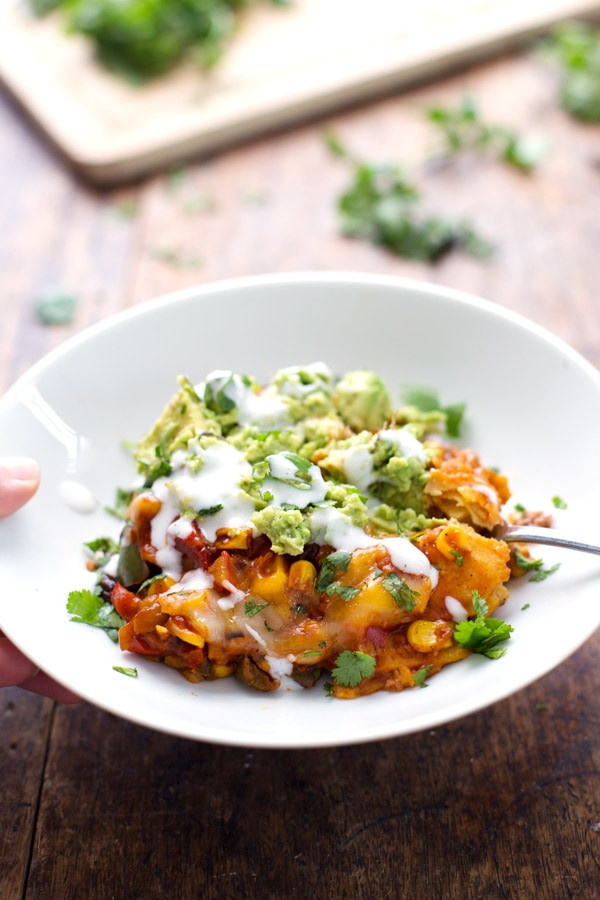 Healthy Mexican Casserole
 Healthy Mexican Casserole with Roasted Corn and Peppers