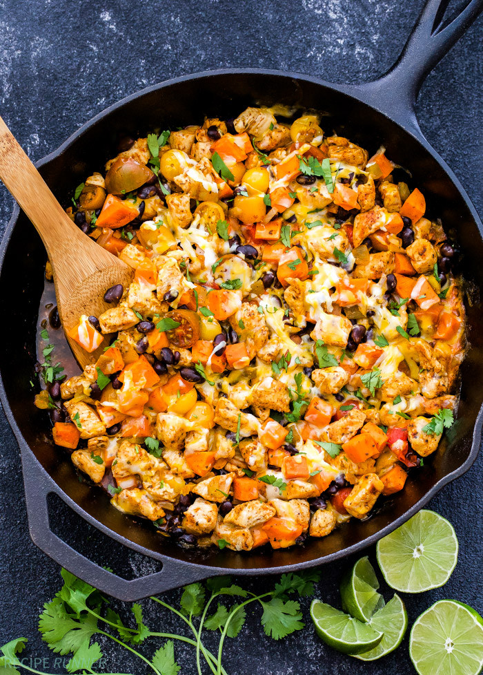 Healthy Mexican Chicken Recipes
 Mexican Chicken Sweet Potato and Black Bean Skillet
