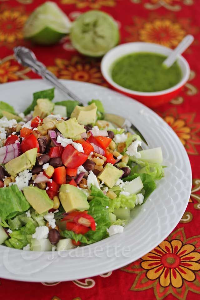 Healthy Mexican Salad Recipes
 Mexican Chopped Salad with Lime Cilantro Dressing