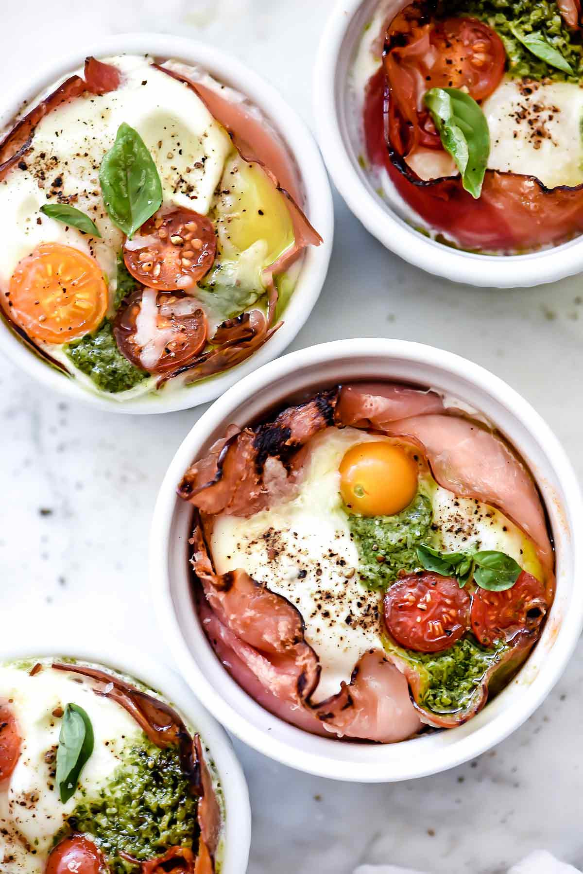 Healthy Microwave Breakfast
 Microwave Egg Caprese Breakfast Cups