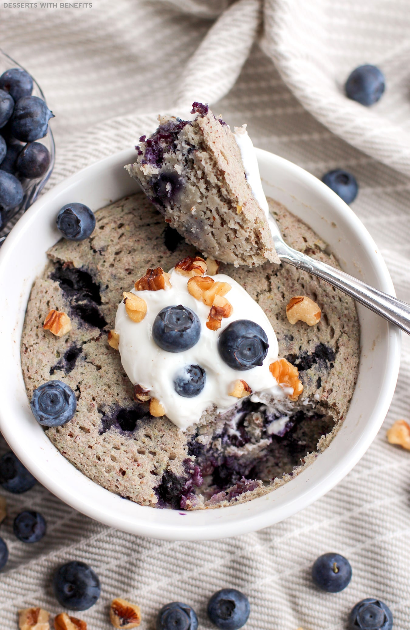 Healthy Microwave Desserts
 Healthy Single Serving Blueberry Microwave Muffin