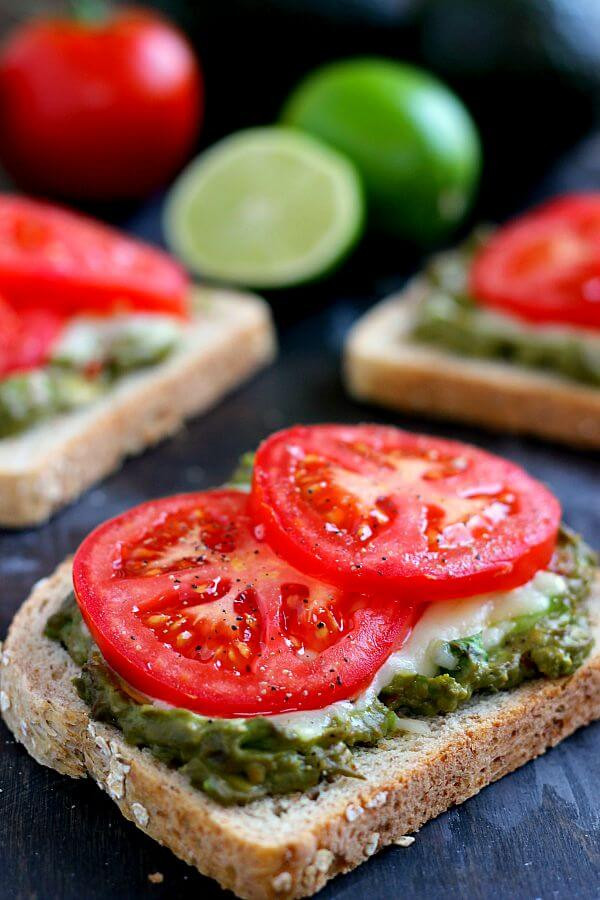 Healthy Mid Morning Snacks
 Cheesy Guacamole Toast Pumpkin N Spice