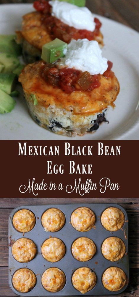 Healthy Muffin Tin Breakfast Recipes
 Healthy Mexican Black Bean Egg Bake Made in a Muffin Pan
