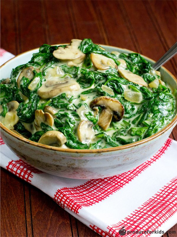 Healthy Mushroom Side Dish
 creamed spinach cooking light