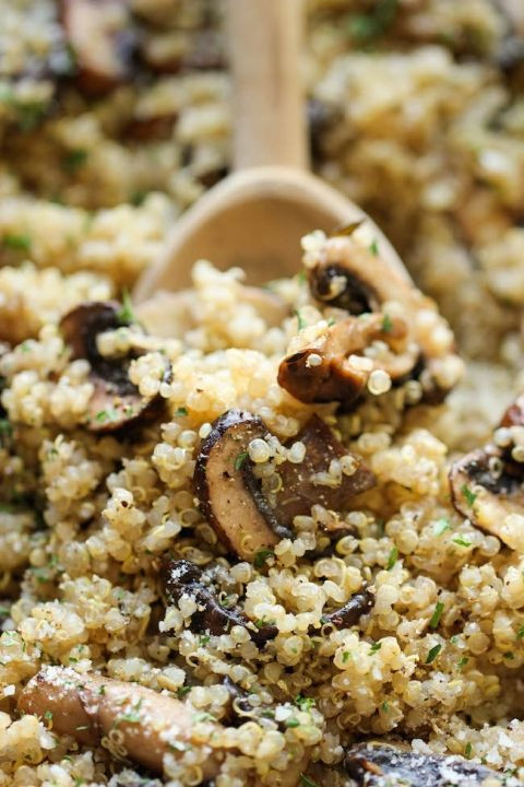 Healthy Mushroom Side Dish
 Garlic Mushroom Quinoa Recipe