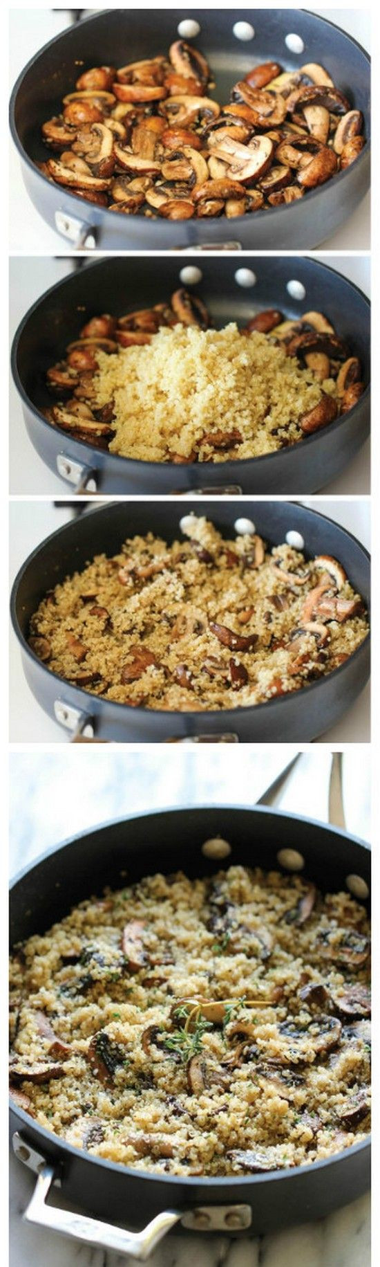 Healthy Mushroom Side Dish
 Garlic Mushroom Quinoa