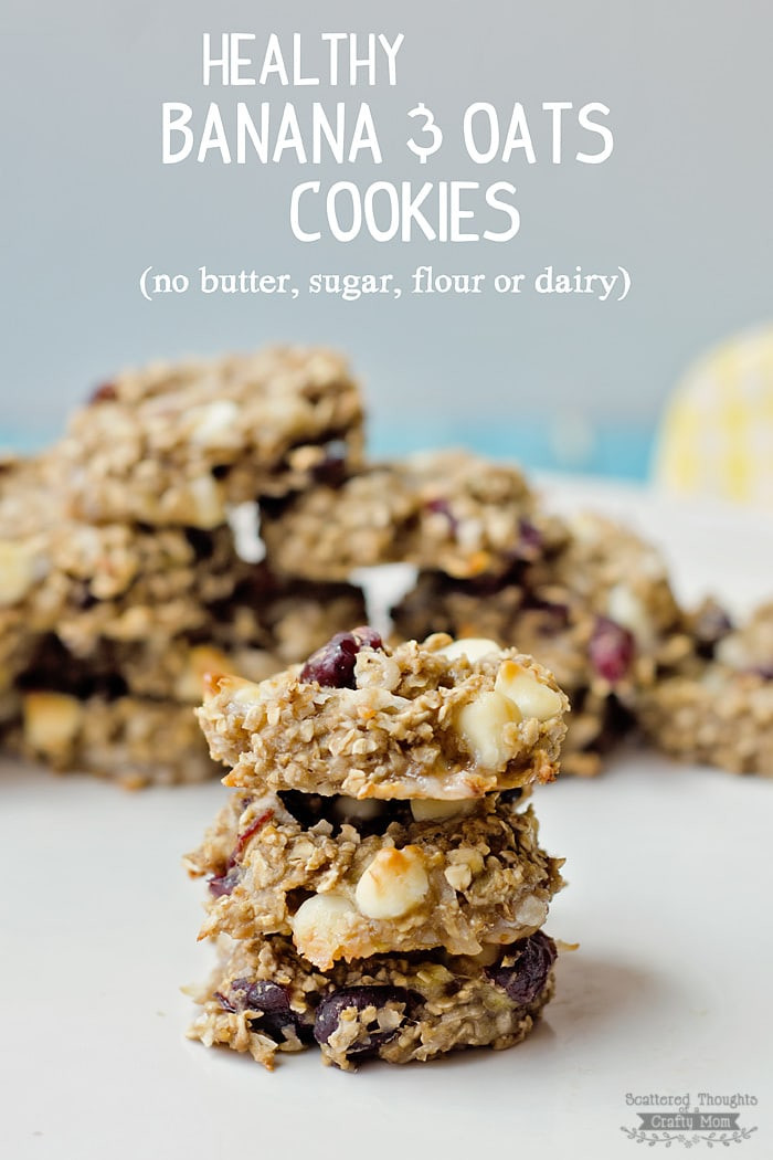 Healthy No Bake Banana Oatmeal Cookies
 Healthy Banana and Oatmeal Cookies no butter sugar